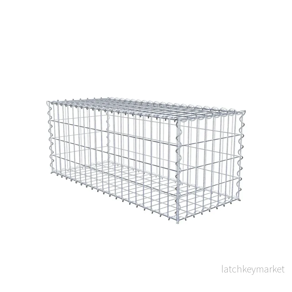 Gabion 100 cm x 40 cm x 40 cm (L x H x D), maskstorlek 5 cm x 10 cm, spiral Gabion 100 cm x 40 cm x 40 cm (L x H x D), maskstorlek 5 cm x 10 cm, spiral