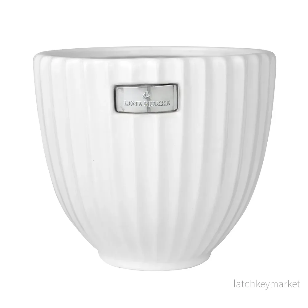 Rosalie kruka H16 Ø18 cm. vit Rosalie kruka H16 Ø18 cm. vit