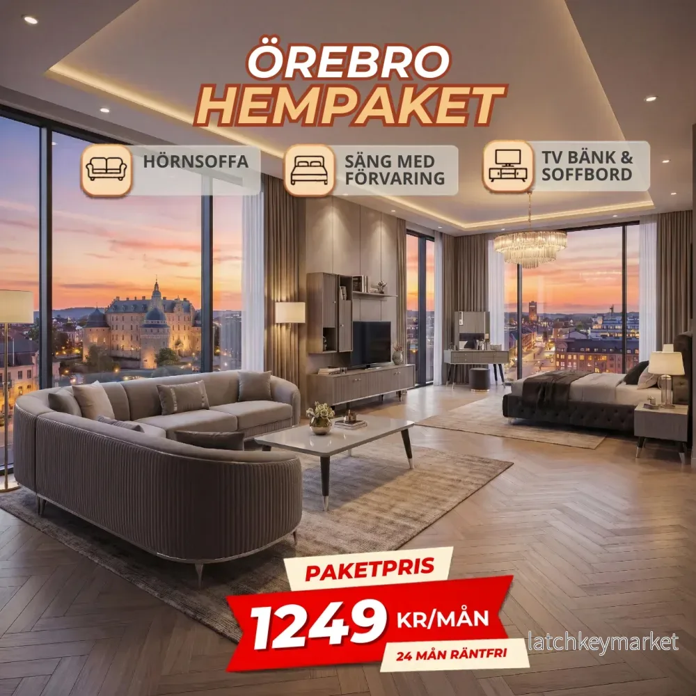 6️⃣ Örebro HemPaket (Hörnsoffa – TV-bänk – Soffbord – Säng med förvaring) 6️⃣ Örebro HemPaket (Hörnsoffa – TV-bänk – Soffbord – Säng med förvaring)