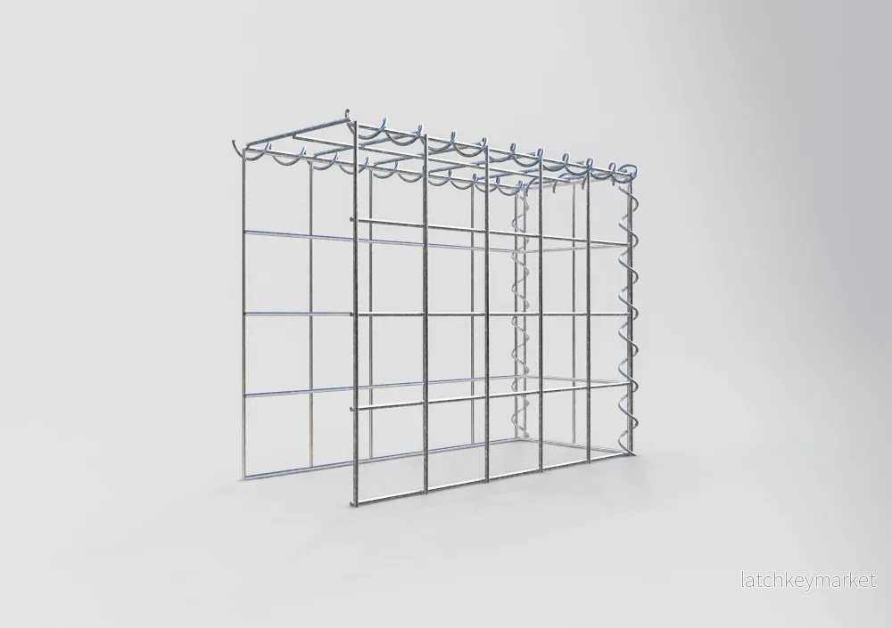 Extra gabion typ 4 50 cm x 40 cm x 20 cm (L x H x D), maskstorlek 10 cm x 10 cm, spiral - Bild 2