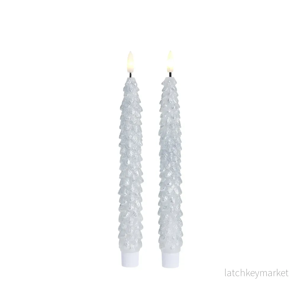 Livia LED-stearinljus H25 cm. silver