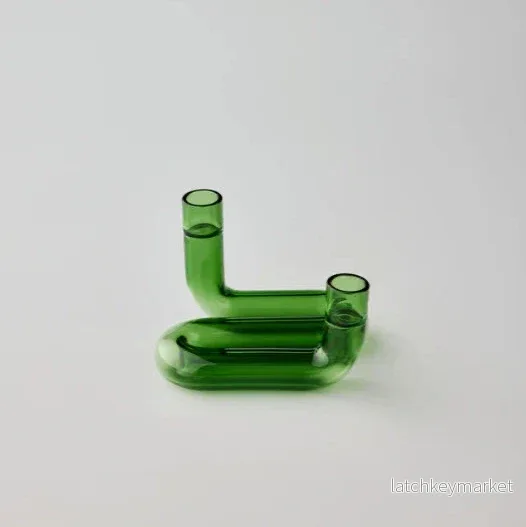 Wave Candle Holder Green Wave Candle Holder Green