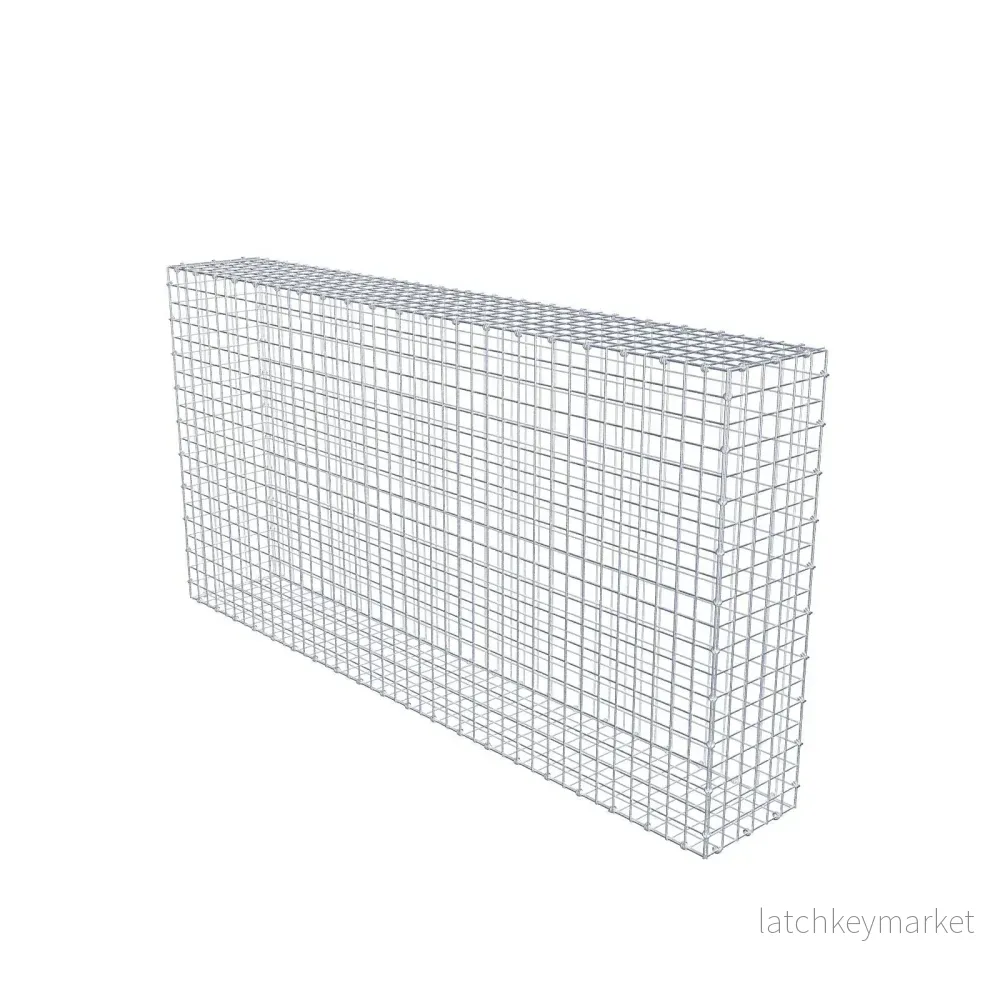 Gabion 200 cm x 100 cm x 30 cm (L x H x D), maskstorlek 5 x 5 cm, spiralring Gabion 200 cm x 100 cm x 30 cm (L x H x D), maskstorlek 5 x 5 cm, spiralring