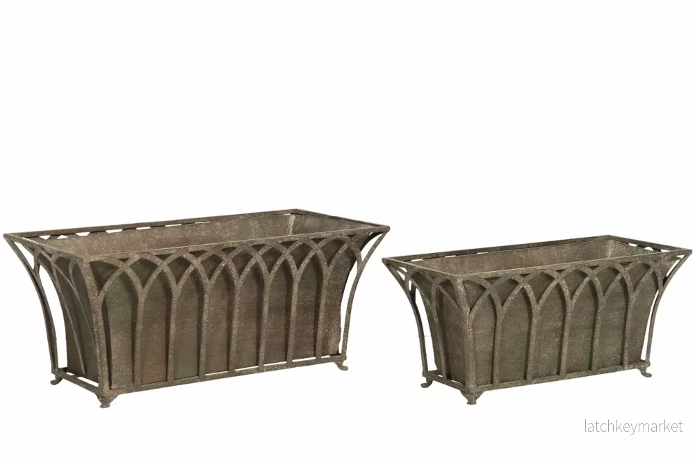Blomkruka Utomhus Valv Metall Grön 52×28,5x23cm 2-pack HH REA Blomkruka Utomhus Valv Metall Grön 52×28,5x23cm 2-pack HH REA