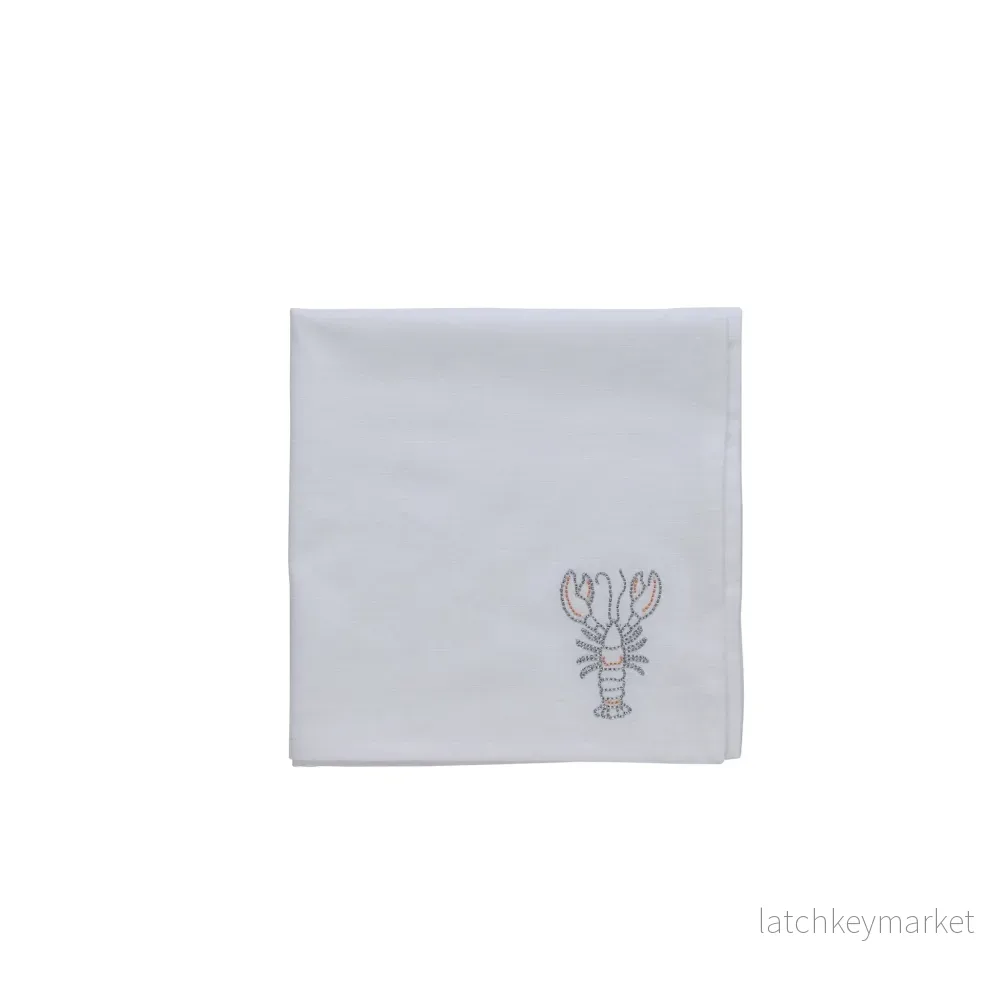 Nerina broderad servett 45×45 cm. Vit Nerina broderad servett 45×45 cm. Vit