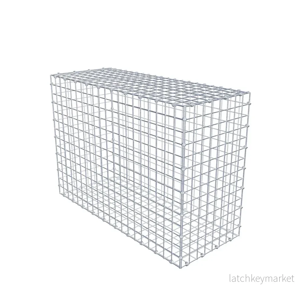 Gabion 100 cm x 70 cm x 40 cm (L x H x D), maskstorlek 5 x 5 cm, spiralring