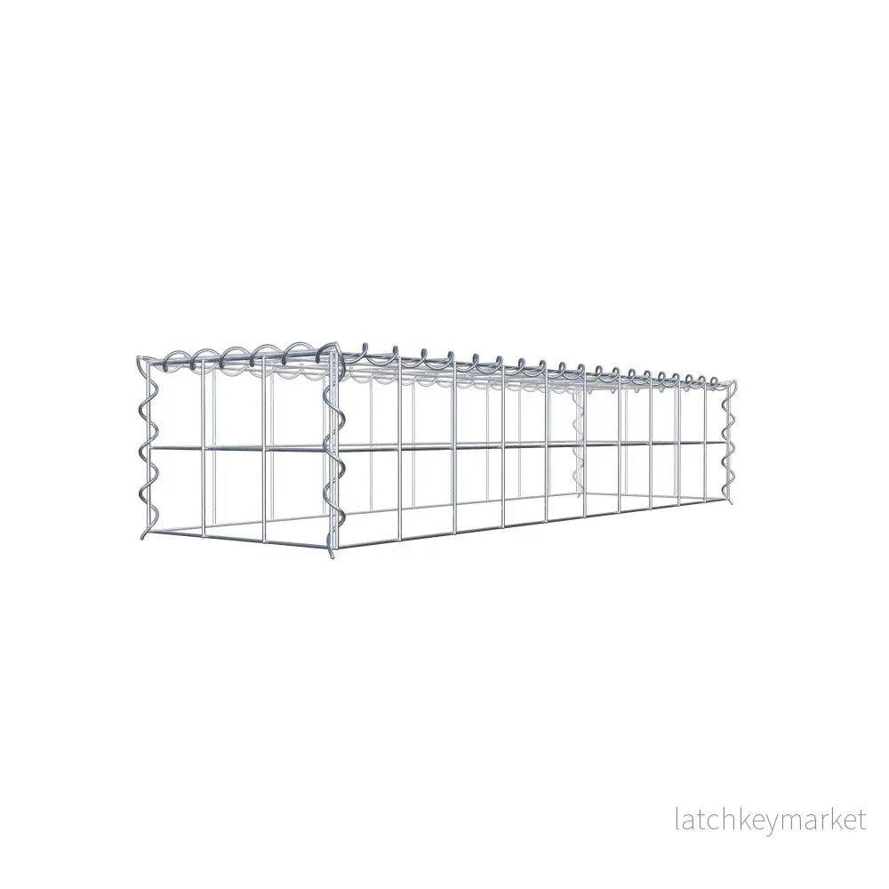 Extra gabion typ 3 100 cm x 20 cm x 30 cm (L x H x D), maskstorlek 10 cm x 10 cm, spiral - Bild 3
