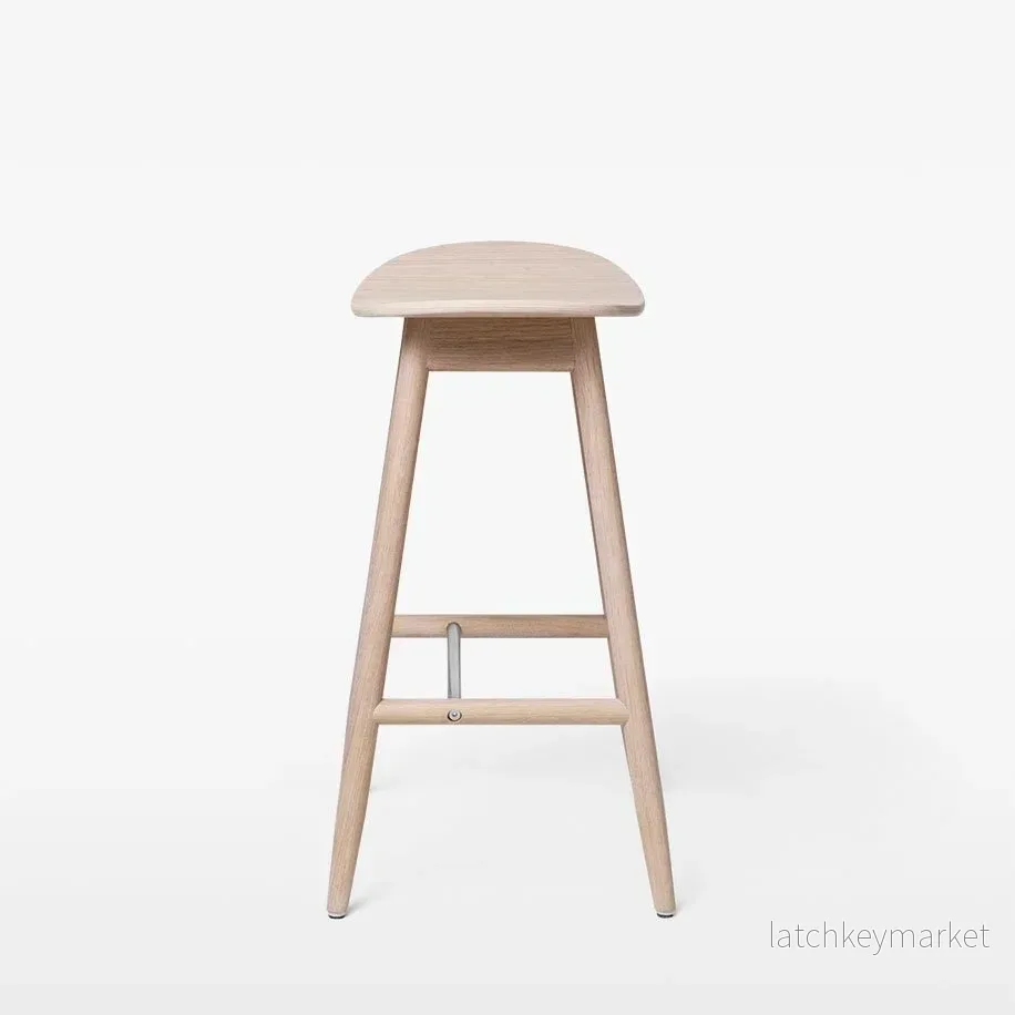 Massproductions Icha Bar Stool White Oiled Oak - Bild 3