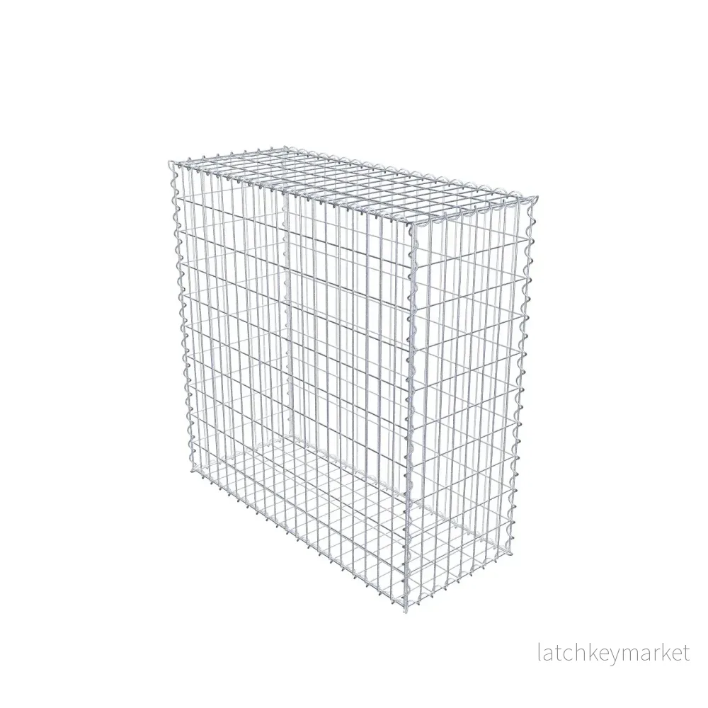 Gabion 100 cm x 100 cm x 40 cm (L x H x D), maskstorlek 5 cm x 10 cm, spiral Gabion 100 cm x 100 cm x 40 cm (L x H x D), maskstorlek 5 cm x 10 cm, spiral