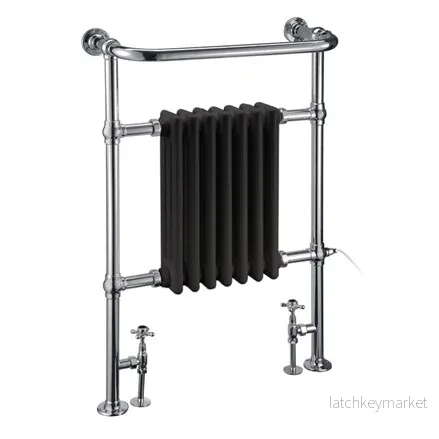 Handdukstork Burlington Trafalgar krom/svart Handdukstork Burlington Trafalgar krom/svart