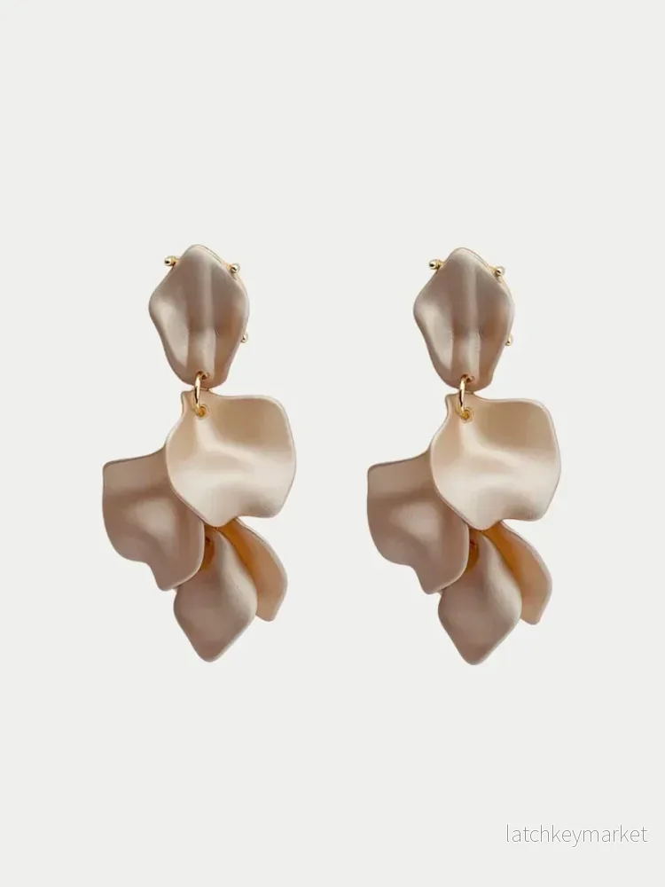 Leaf Örhängen, Pearl Nougat