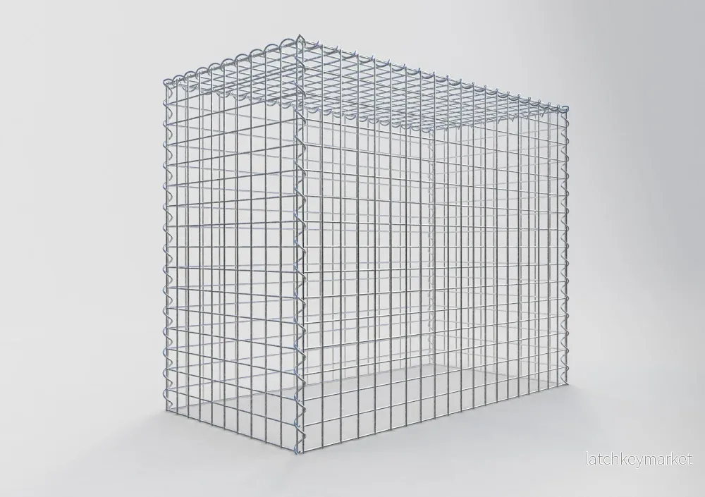 Extra gabion typ 3 100 cm x 80 cm x 50 cm (L x H x D), maskstorlek 5 cm x 5 cm, spiral - Bild 2