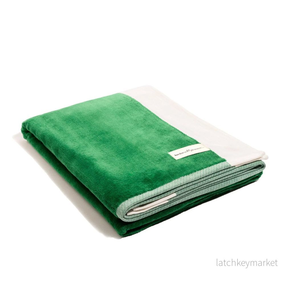 Beach Towel Canyon Green Stripe