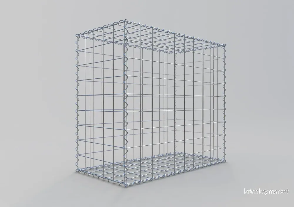 Gabion 100 cm x 90 cm x 50 cm (L x H x D), maskstorlek 10 cm x 10 cm, spiral - Bild 2