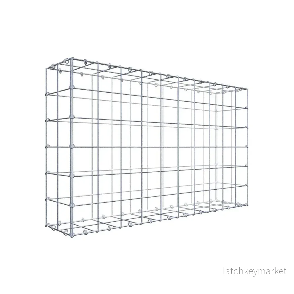 Gabion 100 cm x 60 cm x 20 cm (L x H x D), maskstorlek 10 cm x 10 cm, C-ring Gabion 100 cm x 60 cm x 20 cm (L x H x D), maskstorlek 10 cm x 10 cm, C-ring