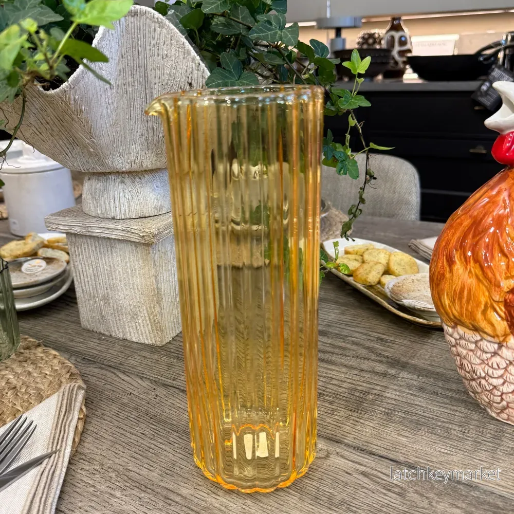 Karaff i glas gul 1.2 L Karaff i glas gul 1.2 L