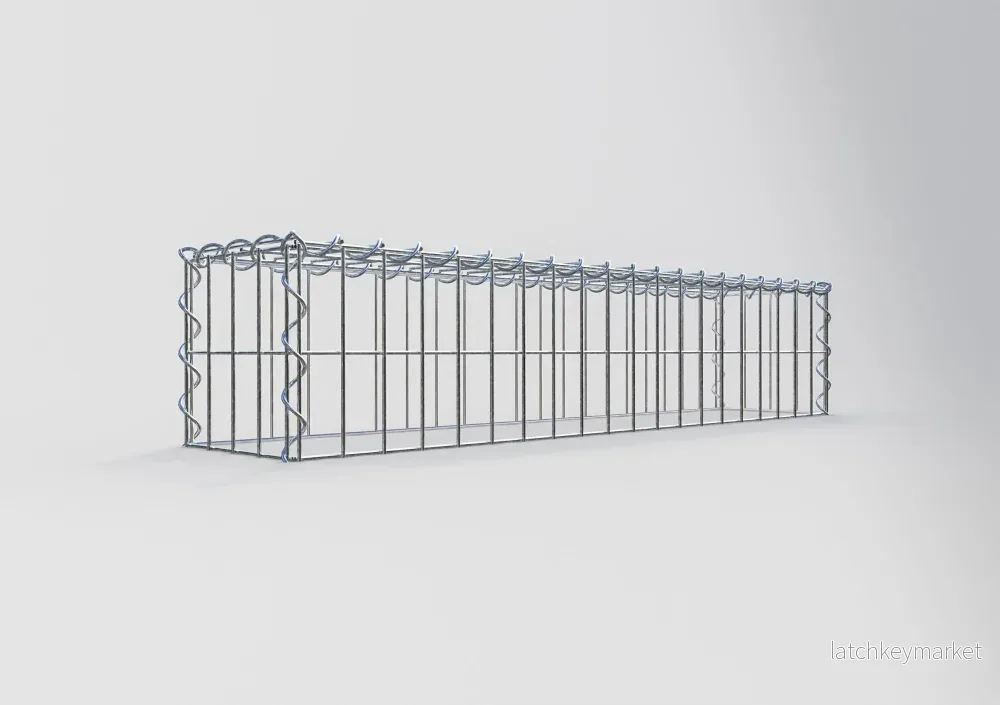 Extra gabion typ 3 100 cm x 20 cm x 20 cm (L x H x D), maskstorlek 5 cm x 10 cm, spiral - Bild 2