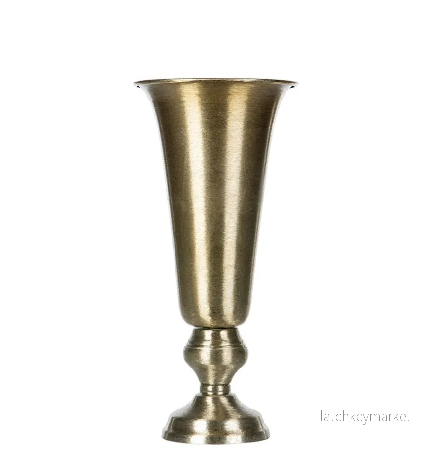 Blomkruka Pokal/Vas Tara Borstad Mässing 36 cm - Bild 2