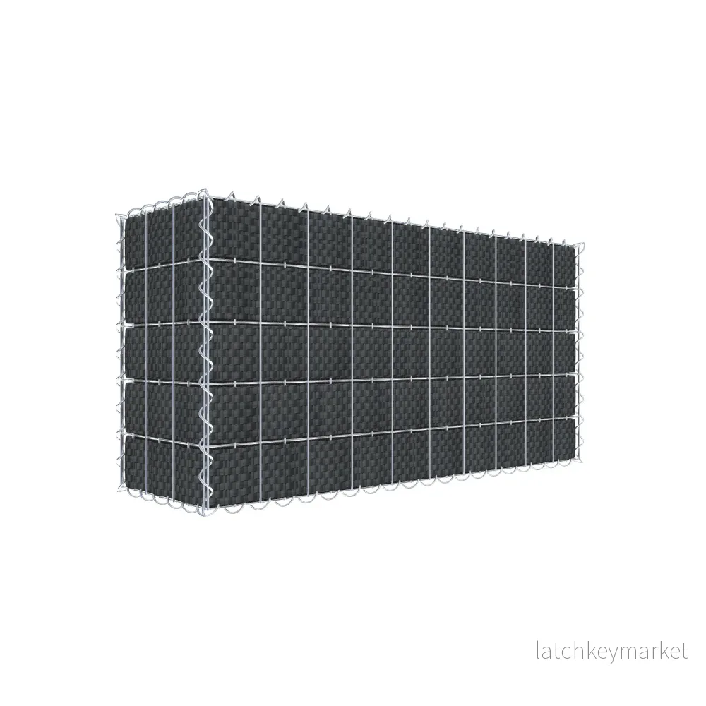 Beplanterad gabion med fleece & insynsskydd 100 cm x 50 cm x 30 cm (L x H x D), maskstorlek 5 cm x 10 cm, spiral Beplanterad gabion med fleece & insynsskydd 100 cm x 50 cm x 30 cm (L x H x D), maskstorlek 5 cm x 10 cm, spiral