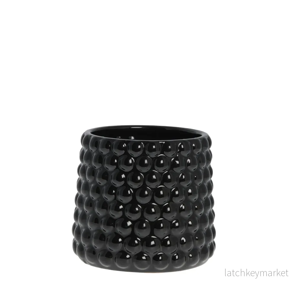 Dotsie kruka H16 Ø18 cm. svart Dotsie kruka H16 Ø18 cm. svart