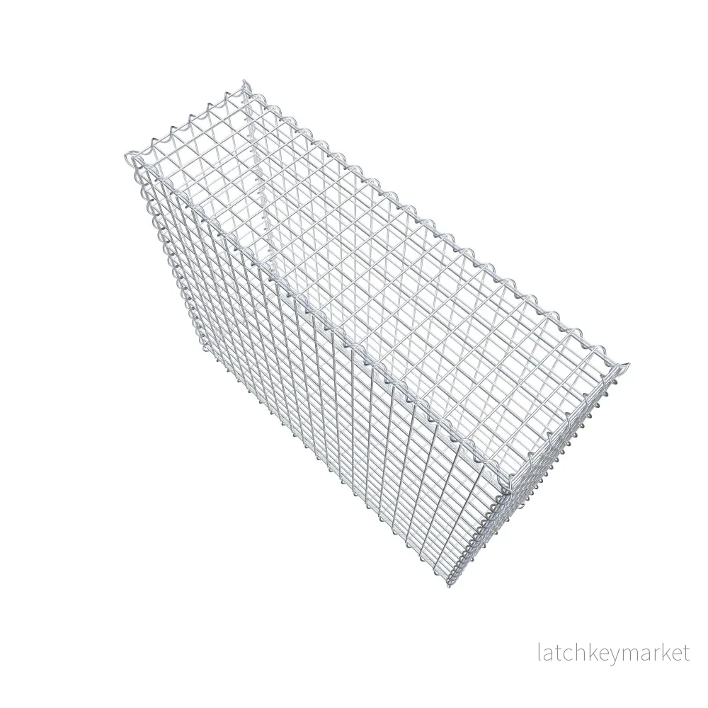 Gabion 100 cm x 80 cm x 30 cm (L x H x D), maskstorlek 5 cm x 5 cm, spiral - Bild 3