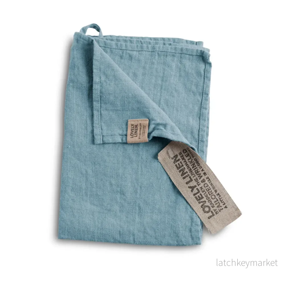 Linnehandduk dusty blue Linnehandduk dusty blue