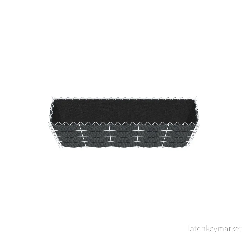 Grön gabion med fleece & insynsskydd 100 cm x 40 cm x 20 cm (L x H x D), maskstorlek 10 cm x 10 cm, spiral - Bild 3