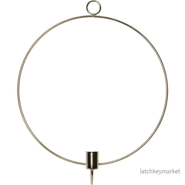 Ljusstake Vägg Ring ink. LED ljus Mässing - Bild 3