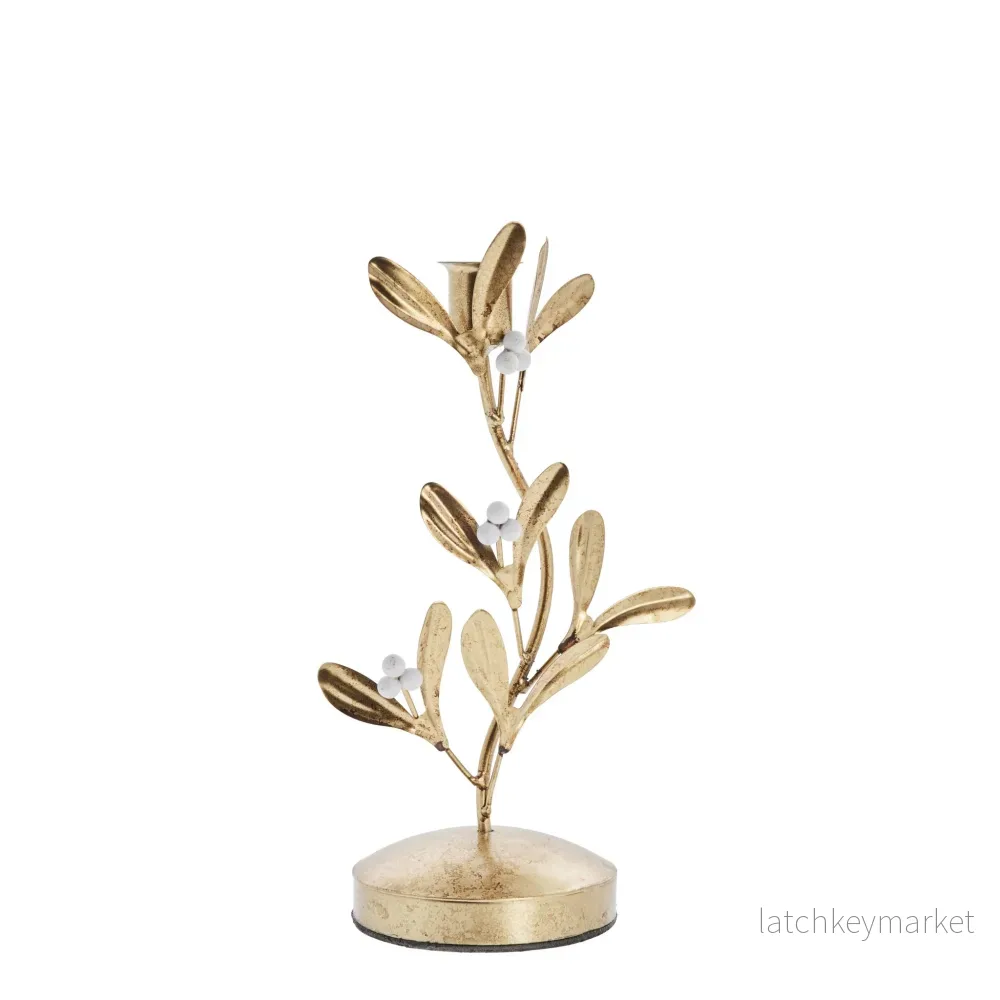 Missia ljushållare 25 cm. ljust guld Missia ljushållare 25 cm. ljust guld