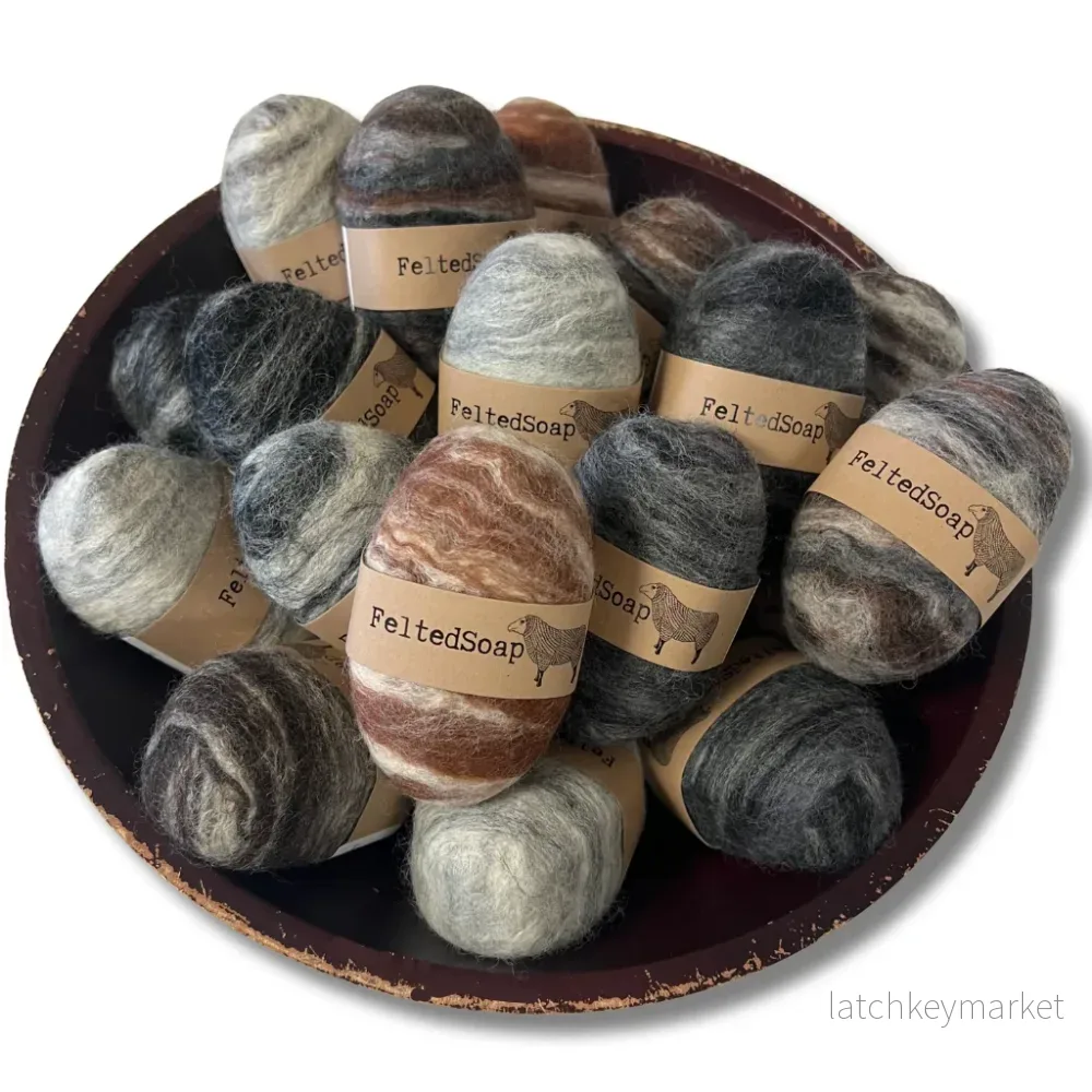 All-natural felted soap - Natural colours - Bild 2