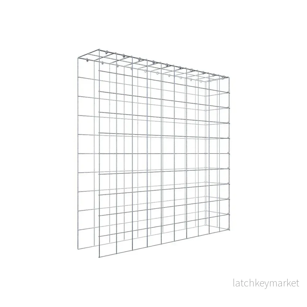 Extra gabion typ 4 100 cm x 100 cm x 20 cm (L x H x D), maskstorlek 10 cm x 10 cm, C-ring Extra gabion typ 4 100 cm x 100 cm x 20 cm (L x H x D), maskstorlek 10 cm x 10 cm, C-ring