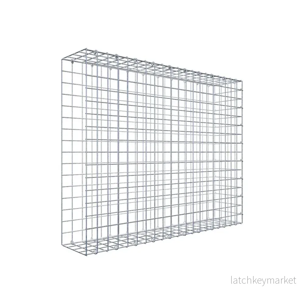 Typ 2 påbyggnadsgabion 100 cm x 80 cm x 20 cm (L x H x D), maskstorlek 5 cm x 5 cm, C-ring
