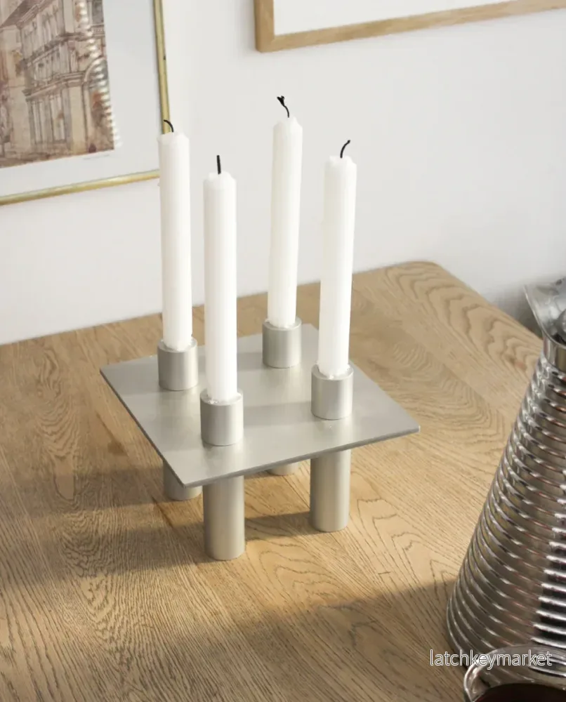NIKO JUNE P-L 07 Candle Holder Silver - Bild 3