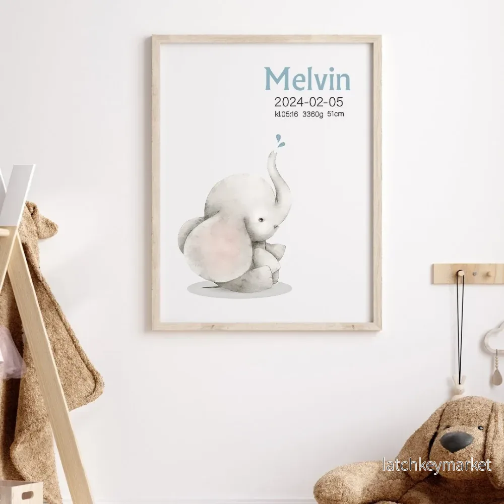 Namntavla elefant - Bild 2