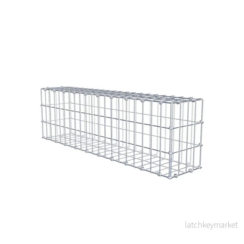 Gabion 100 cm x 30 cm x 20 cm (L x H x D), maskstorlek 5 x 10 cm, spiralring Gabion 100 cm x 30 cm x 20 cm (L x H x D), maskstorlek 5 x 10 cm, spiralring
