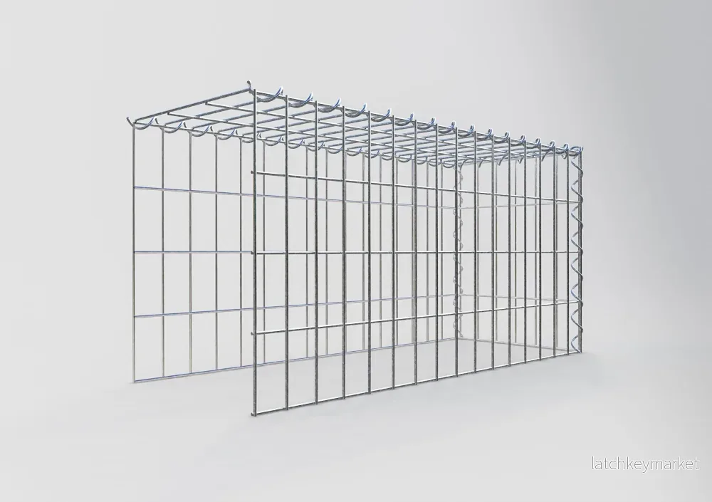 Påväxt gabion typ 4 80 cm x 40 cm x 30 cm (L x H x D), maskstorlek 5 cm x 10 cm, spiral - Bild 2