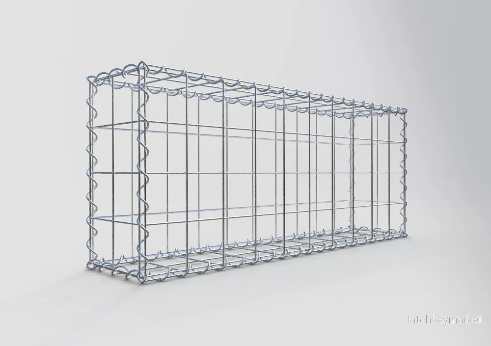 Gabion 100 cm x 40 cm x 20 cm (L x H x D), maskstorlek 10 cm x 10 cm, spiral - Bild 2