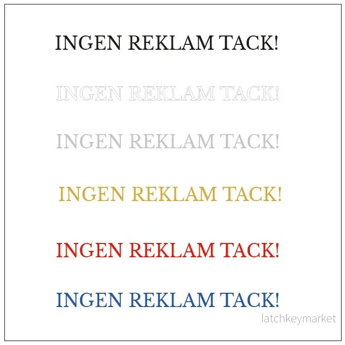 Text till brevlåda - ingen reklam tack 1 - Bild 2