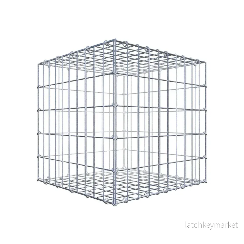 Gabion 50 cm x 50 cm x 50 cm (L x H x D), maskstorlek 5 cm x 10 cm, C-ring Gabion 50 cm x 50 cm x 50 cm (L x H x D), maskstorlek 5 cm x 10 cm, C-ring