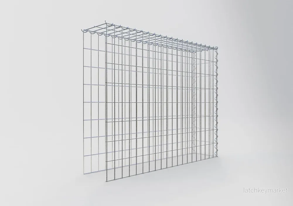 Extra gabion typ 4 100 cm x 80 cm x 20 cm (L x H x D), maskstorlek 5 cm x 10 cm, spiral - Bild 2