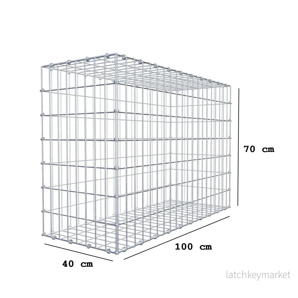 Gabion 100 cm x 70 cm x 40 cm (L x H x D), maskstorlek 5 x 10 cm, spiralring - Bild 2