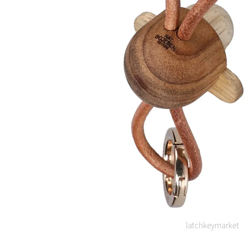 Nyckelring Apa Teak/limba - Bild 3