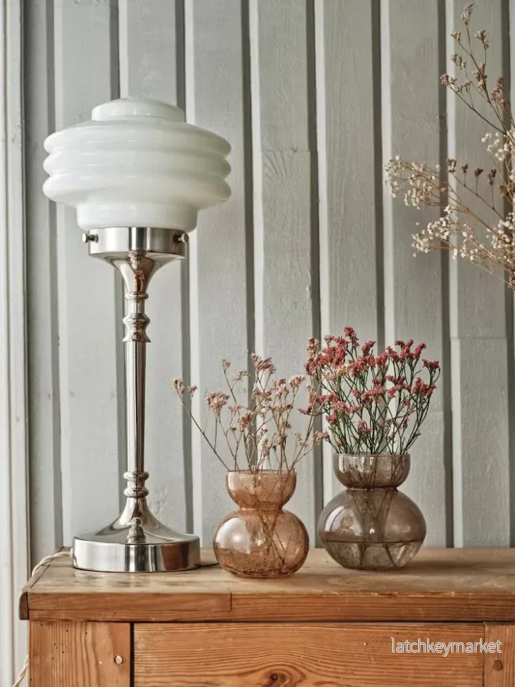 Bordslampa Valter, Nickel/Opalglas, Vit - Bild 2
