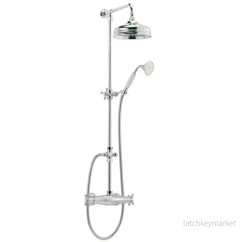 Duschset Victorian 390 Krom Med Termostat Och Förlängningsrör Duschset Victorian 390 Krom Med Termostat Och Förlängningsrör