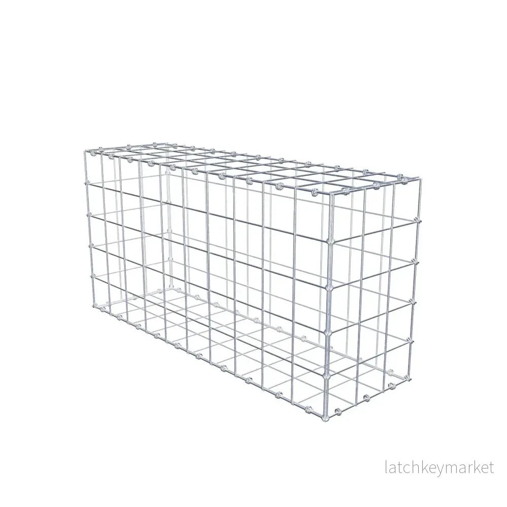 Gabion 100 cm x 50 cm x 30 cm (L x H x D), maskstorlek 10 x 10 cm, spiralring Gabion 100 cm x 50 cm x 30 cm (L x H x D), maskstorlek 10 x 10 cm, spiralring