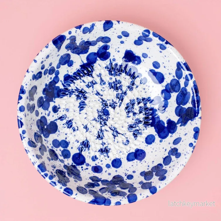 Ceramic Garlic Grater Plate - Medium Persian Blue - Bild 3