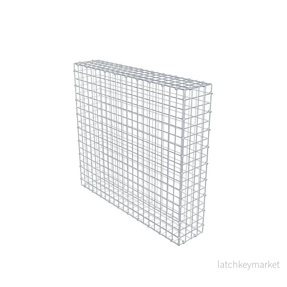 Gabion 100 cm x 90 cm x 20 cm (L x H x D), maskstorlek 5 x 5 cm, spiralring Gabion 100 cm x 90 cm x 20 cm (L x H x D), maskstorlek 5 x 5 cm, spiralring