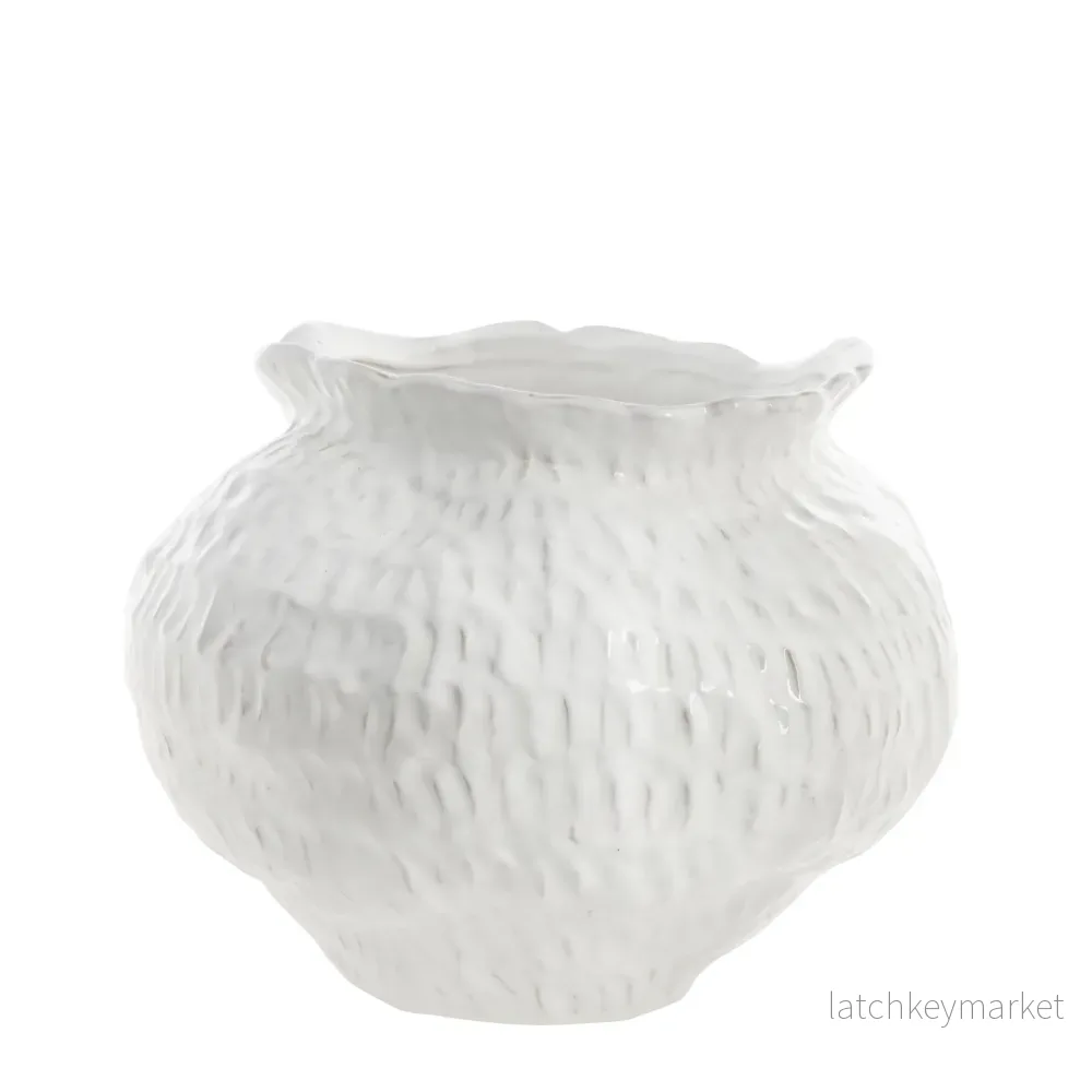Marlia vas H31 cm. vit keramik Marlia vas H31 cm. vit keramik