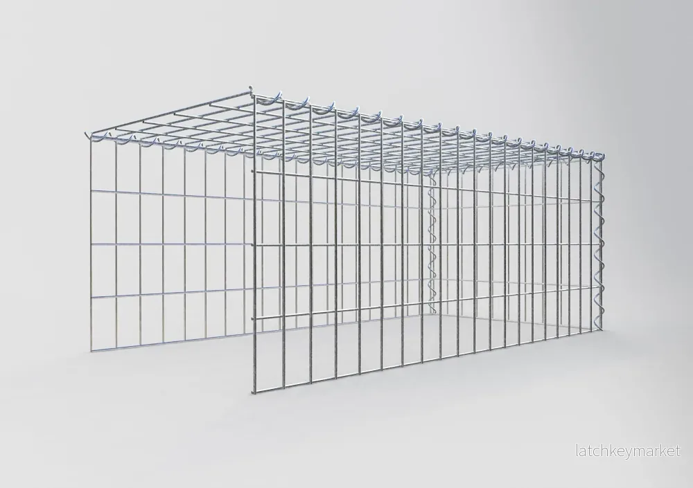 Extra gabion typ 4 100 cm x 40 cm x 50 cm (L x H x D), maskstorlek 5 cm x 10 cm, spiral - Bild 2