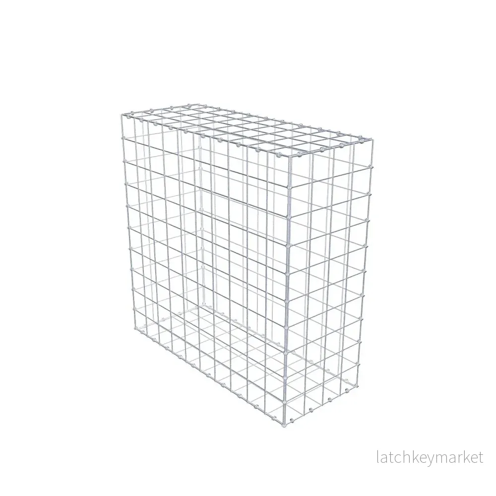 Gabion 100 cm x 100 cm x 40 cm (L x H x D), maskstorlek 10 x 10 cm, spiralring Gabion 100 cm x 100 cm x 40 cm (L x H x D), maskstorlek 10 x 10 cm, spiralring